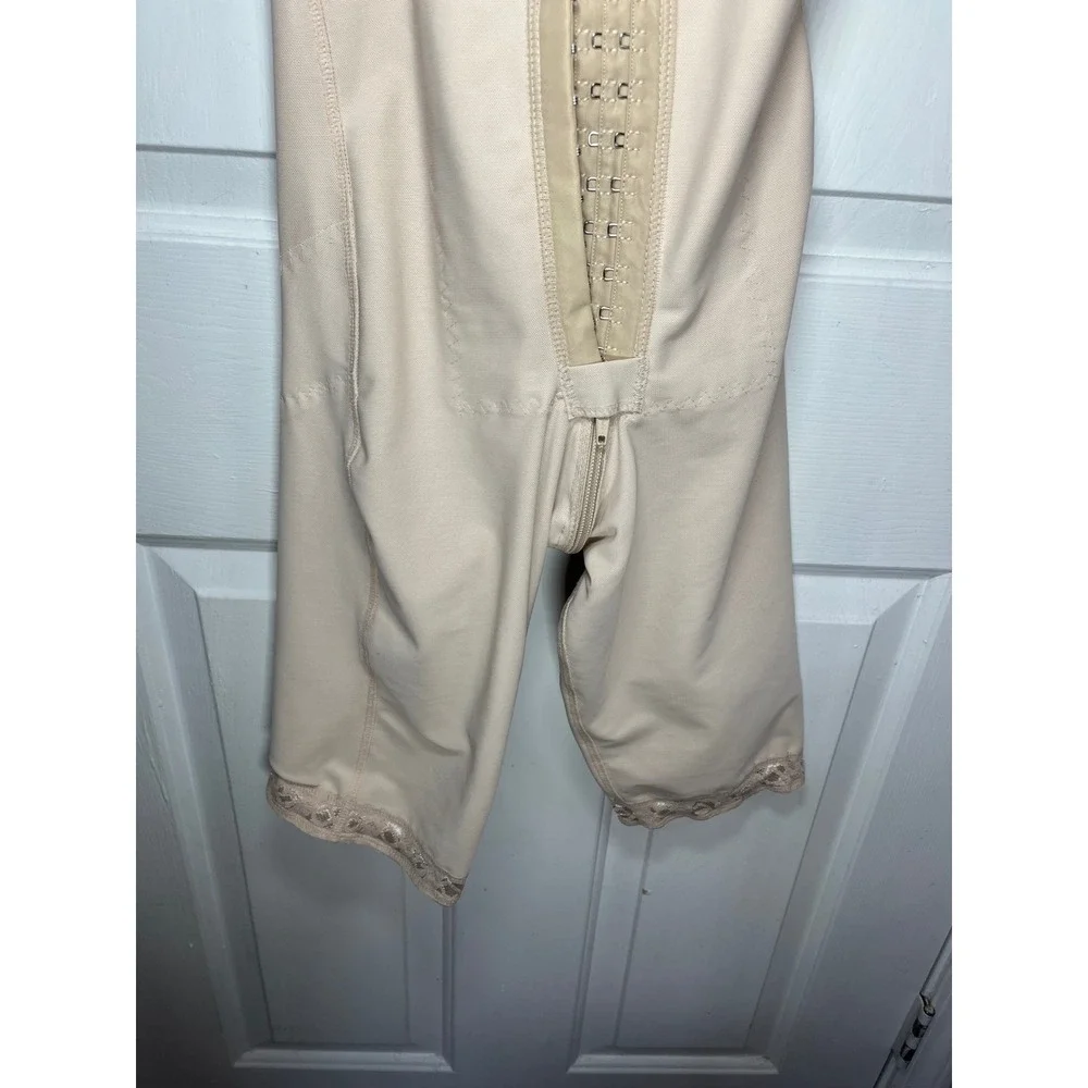 Cathleen Fajas NWT Perfect Shape Bodysuit L Beige Hook Eye Compression Shaper